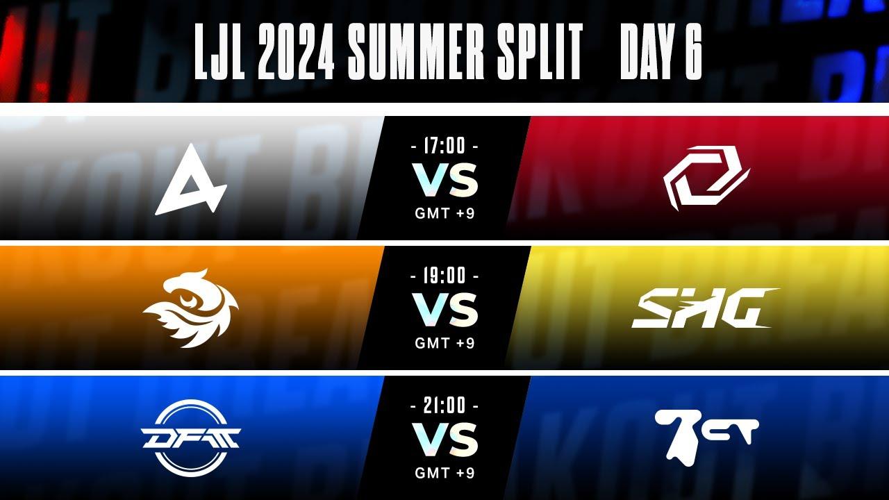 LJL 2024 Summer Split Day 6 | AXC vs SG - V3 vs SHG - DFM vs BCT