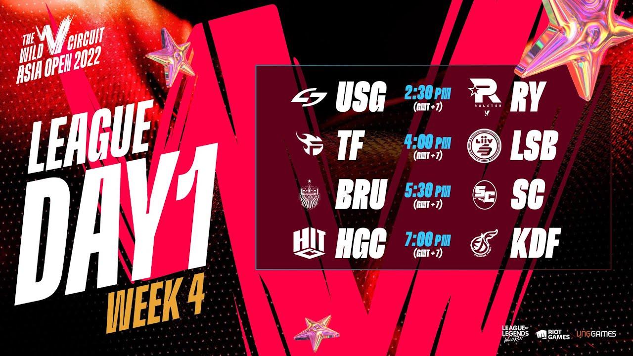 [No Commentary] USG vs RY | TF vs LSB | BRU vs SC | HGC vs KDF | WCAO 2022 LEAGUE D1W4