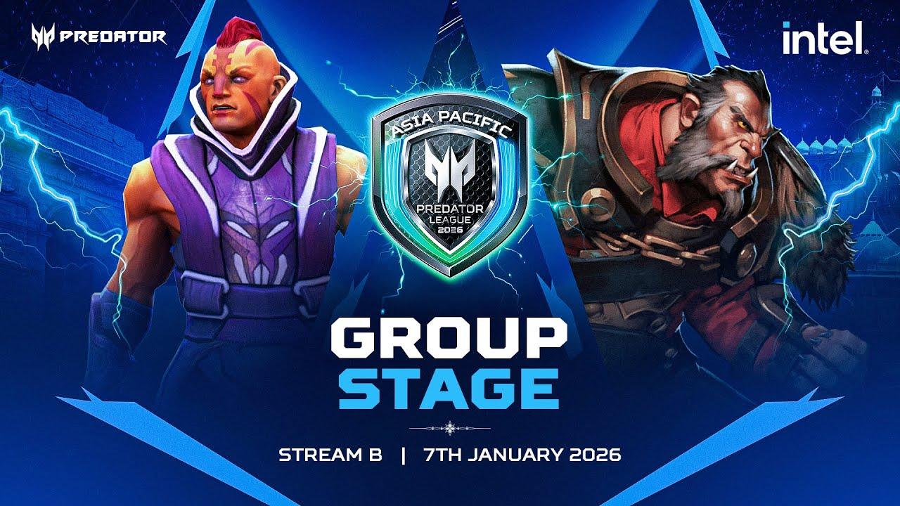 [ENG] Stream B | Asia Pacific Predator League 2026 | Group Stage | DOTA 2