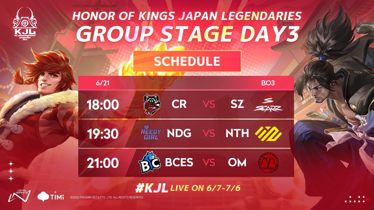 【KJL】Honor of kings Japan Legendaries グループステージ Day 3