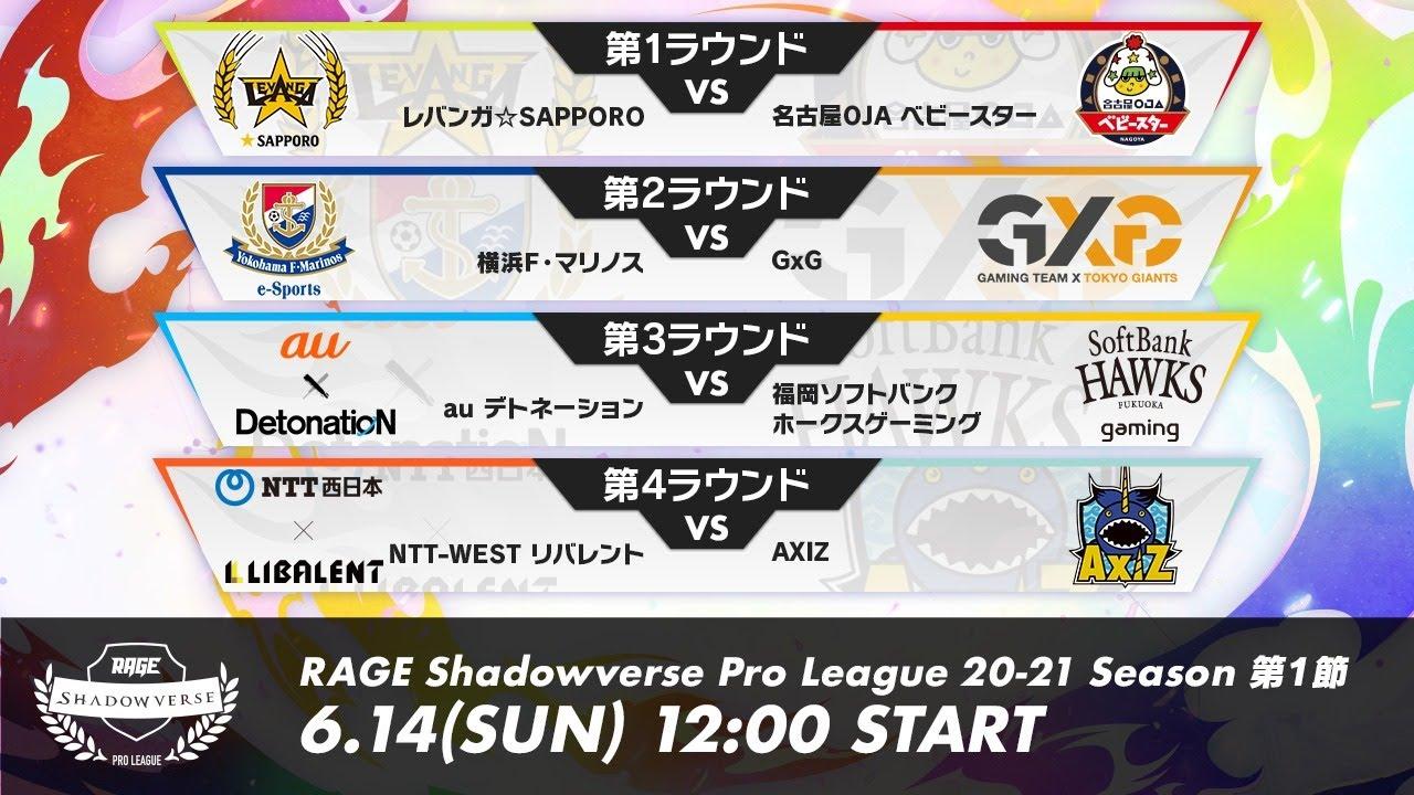 【第1節】RAGE Shadowverse Pro League 20-21シーズン