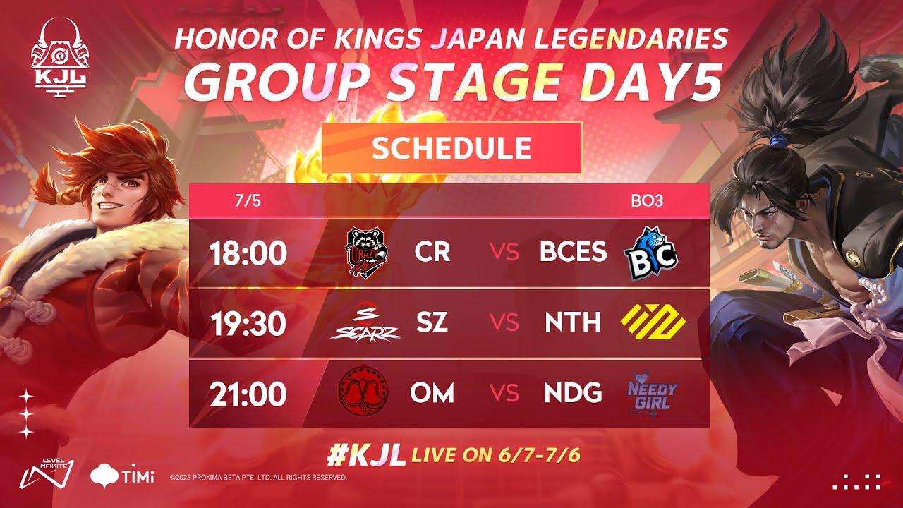 【KJL】Honor of kings Japan Legendaries グループステージ Day 5