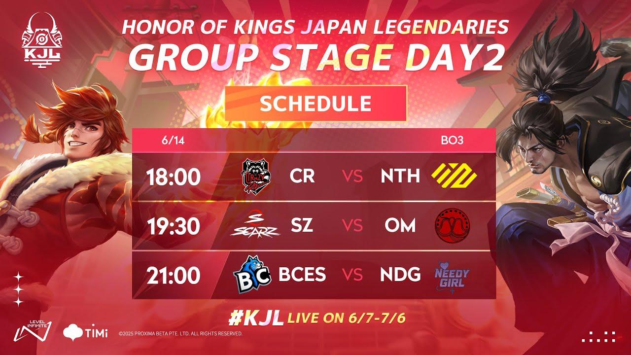 【KJL】Honor of kings Japan Legendaries グループステージ Day 2