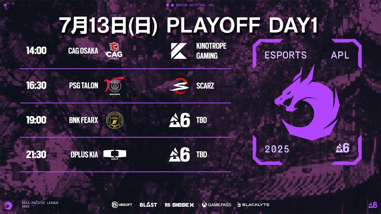 Asia Pacific League Stage 1 Playoff Day1