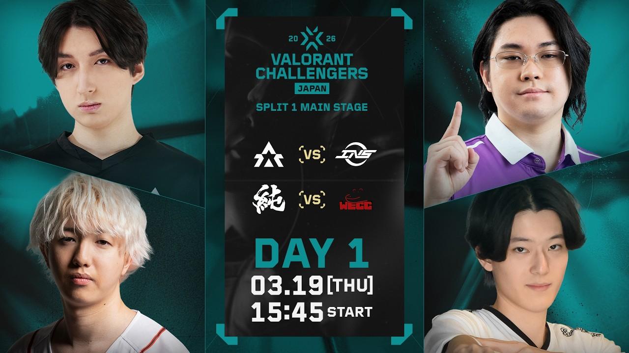 VALORANT Challengers Japan 2026 Split 1 Main Stage Phase 1 Day 1