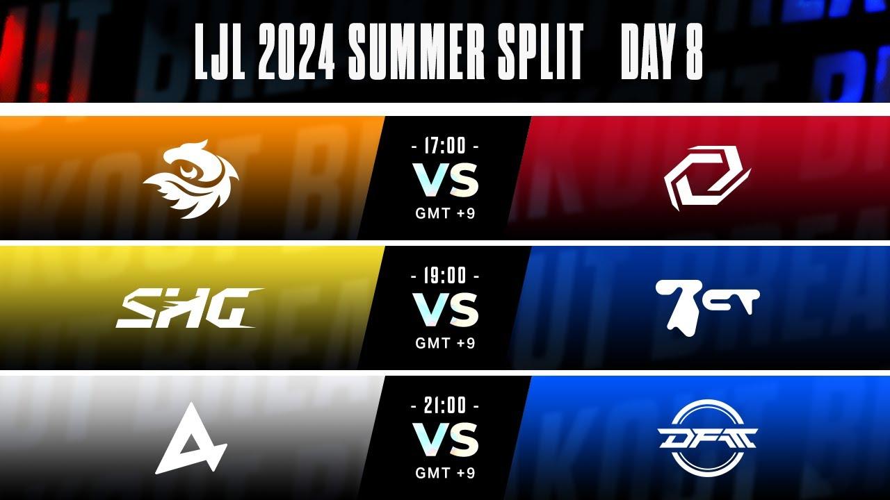 LJL 2024 Summer Split Day 8 | V3 vs SG - SHG vs BCT - AXC vs DFM