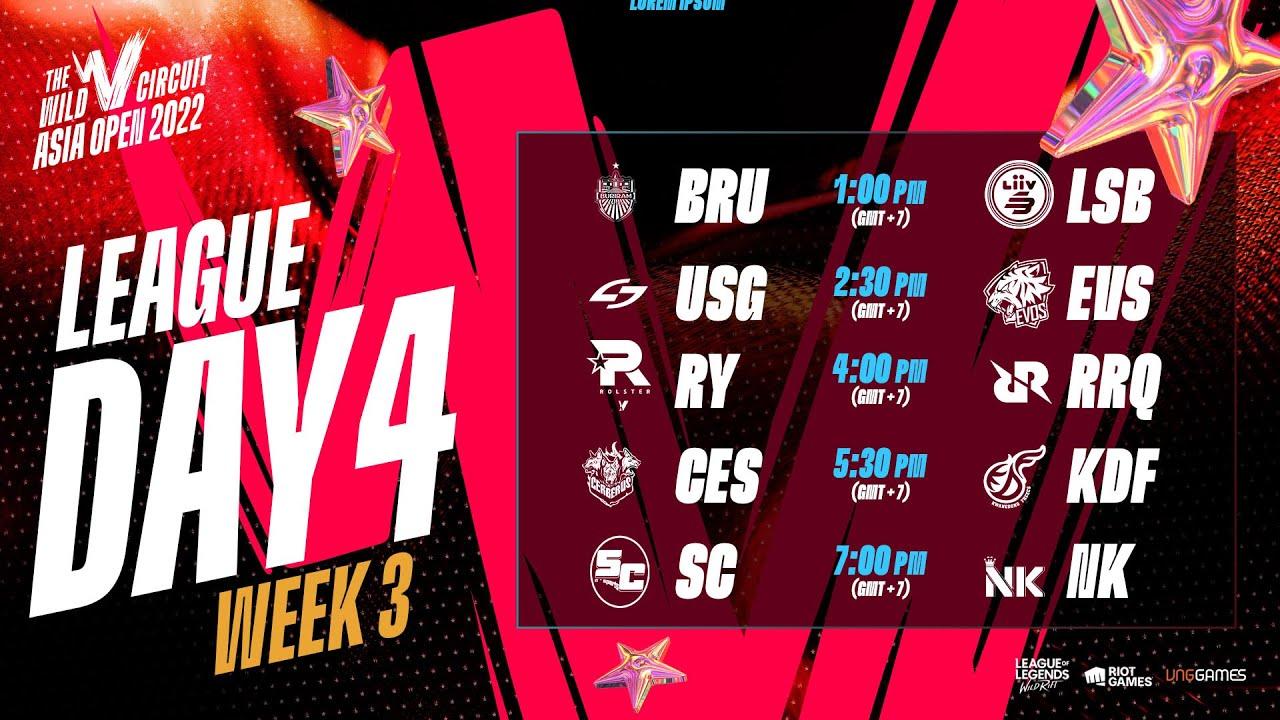 [No Commentary] BRU vs LSB | USG vs EVS | RY vs RRQ | CES vs KDF | SC vs NK | WCAO 2022 LEAGUE D4W3