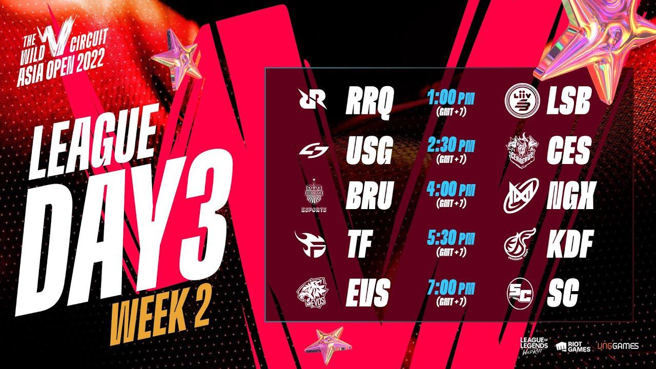 [No Commentary] RRQ vs LSB- USG vs CES- BRU vs NGX- TF vs KDF- EVS vs SC| WCAO 2022 LEAGUE D2W2