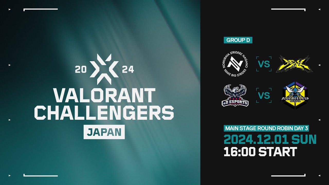 VALORANT Challengers Japan 2024 Split 3 Main Stage Round Robin Group D Day 3