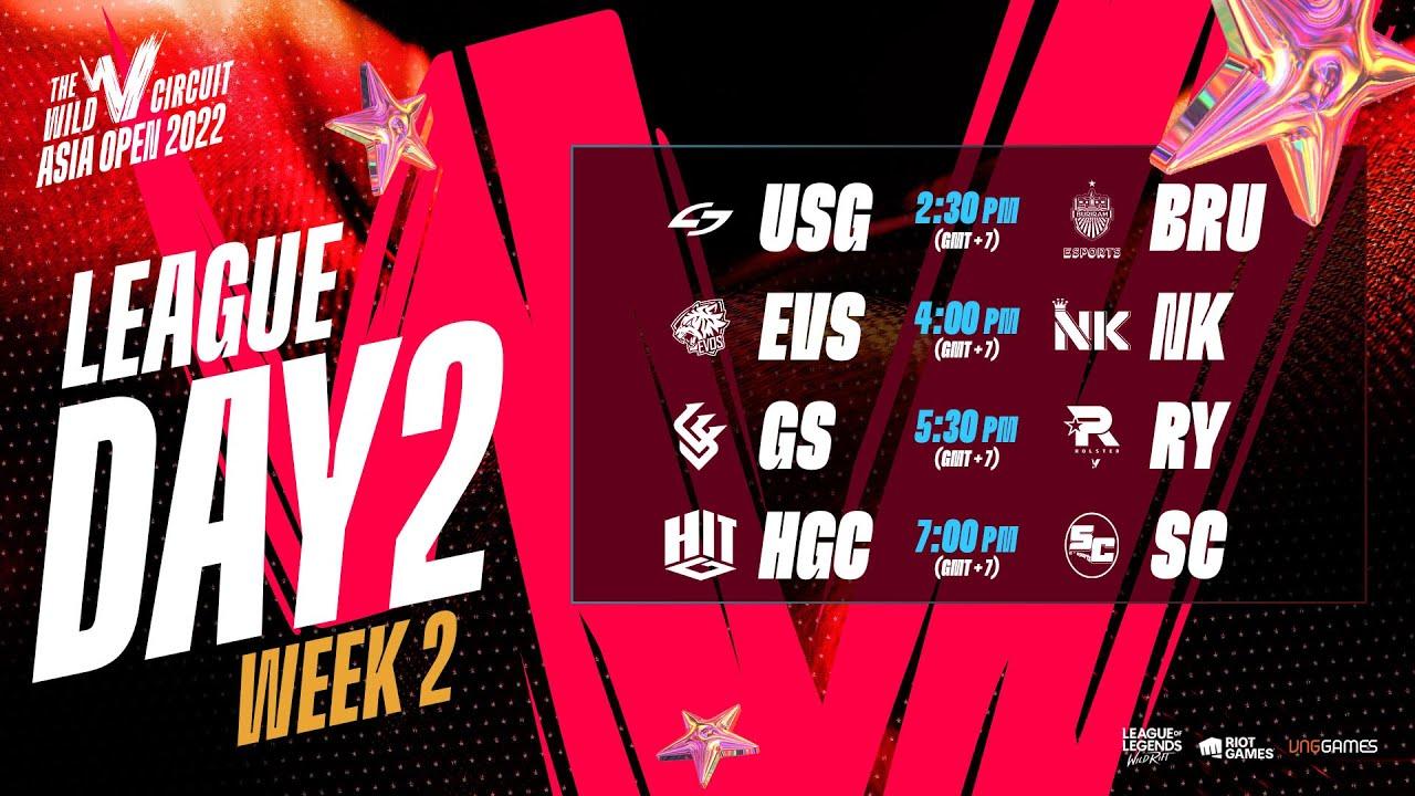 [No Commentary] USG vs BRU - EVS vs NK - GS vs RY - HGC vs SC | WCAO 2022 LEAGUE STAGE D2W2