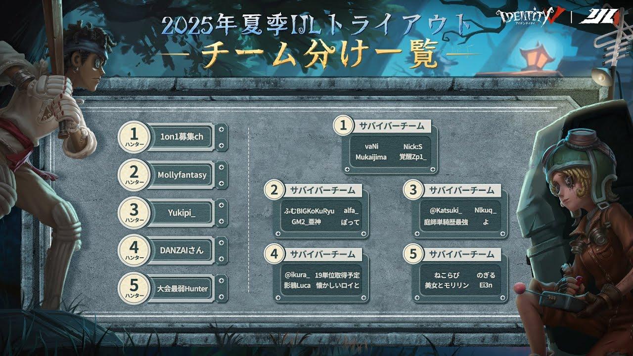 2025年夏季トライアウトDay2観戦配信【第五人格/IdentityV】