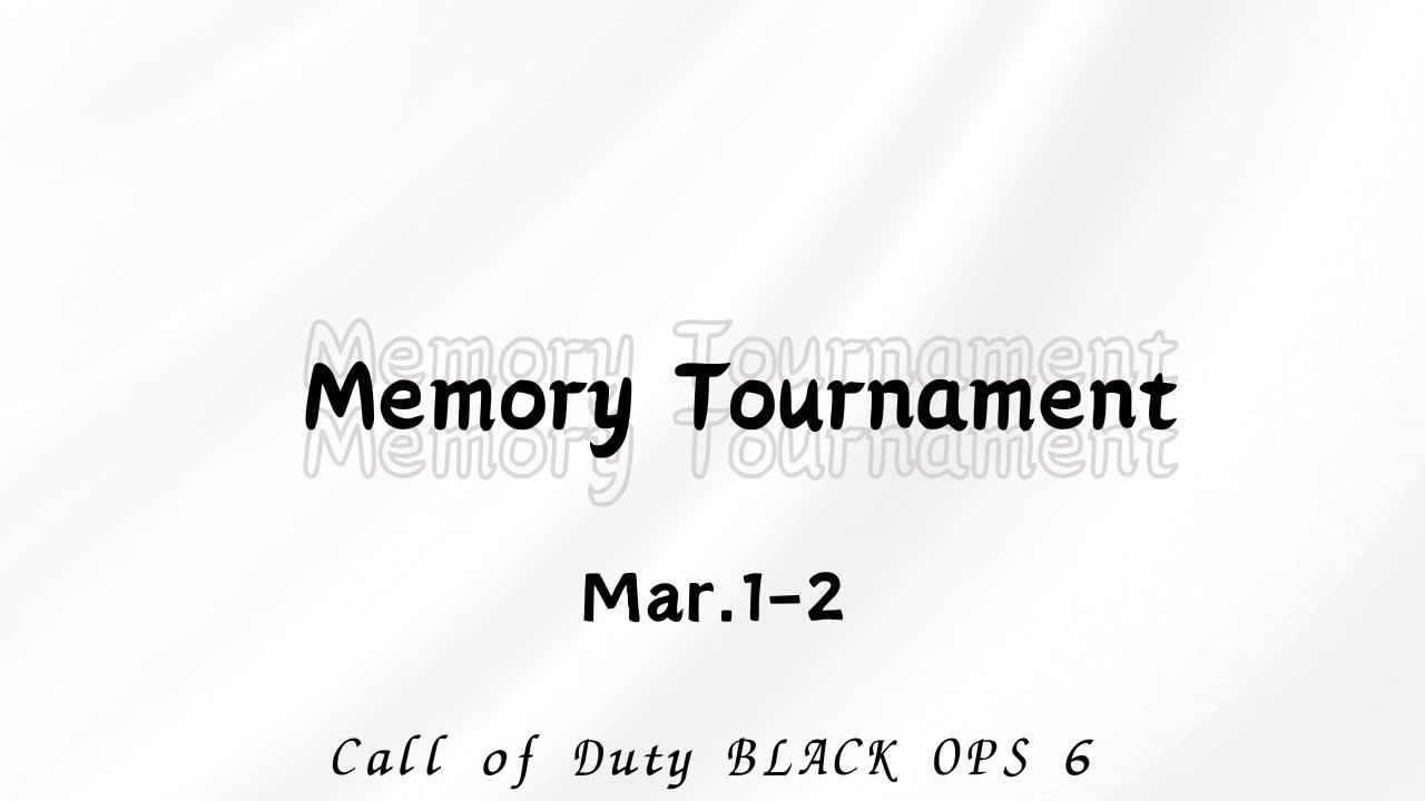 CoD BO6 | Memory Tournament 本配信