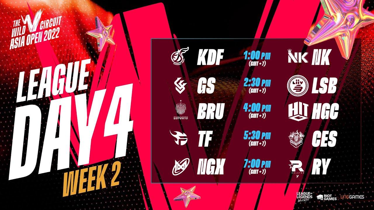 [No Commentary] KDF vs NK | GS vs LSB | BRU vs HGC | TF vs CES | NGX vs RY | WCAO 2022 LEAGUE D4W2