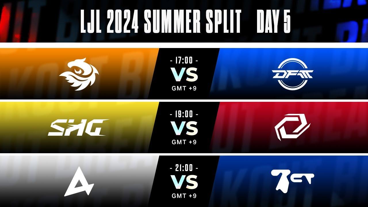 LJL 2024 Summer Split Day 5 | V3 vs DFM - SHG vs SG - AXC vs BCT