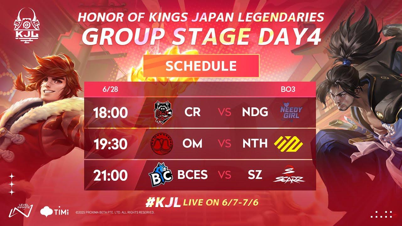 【KJL】Honor of kings Japan Legendaries グループステージ Day 4
