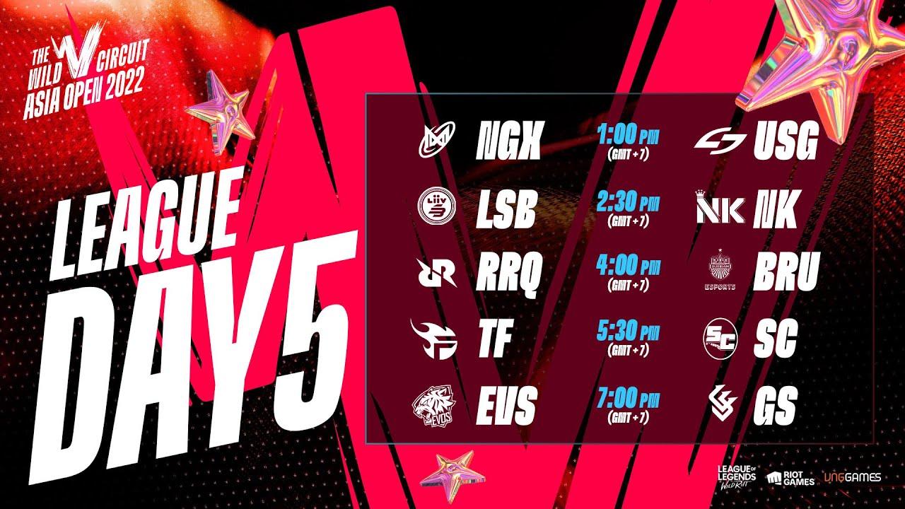 [No commentary] NGX vs USG |LSB vs NK |RRQ vs BRU |TF vs SC |EVS vs GS |WCAO 2022 LEAGUE STAGE D5W1