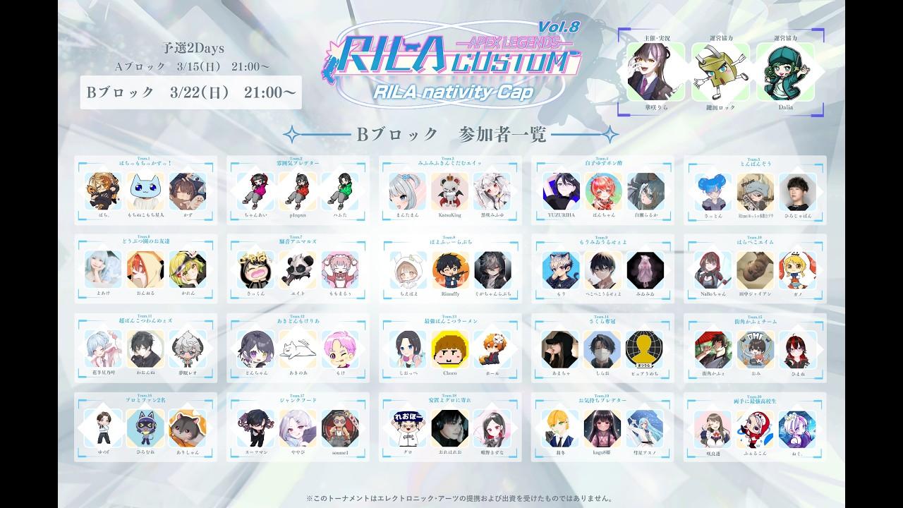 RILAカスタムVol.8　Bブロック予選　神視点実況