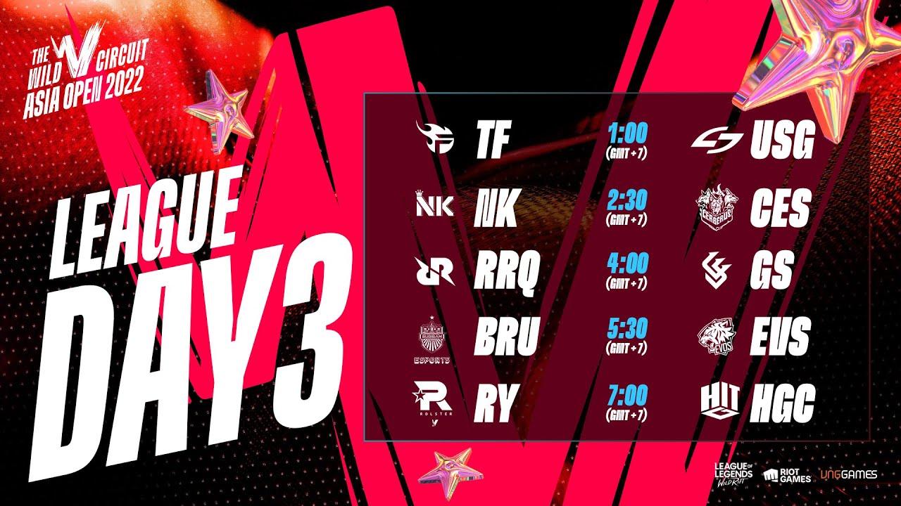 [No commentary] TF vs USG | NK vs CES | RRQ vs GS | BRU vs EVS | RY vs HGC | WCAO 2022 |LEAGUE D3W1