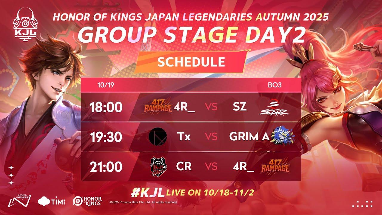 【KJL】Honor of kings Japan Legendaries Autumn 2025 グループステージ Day 2