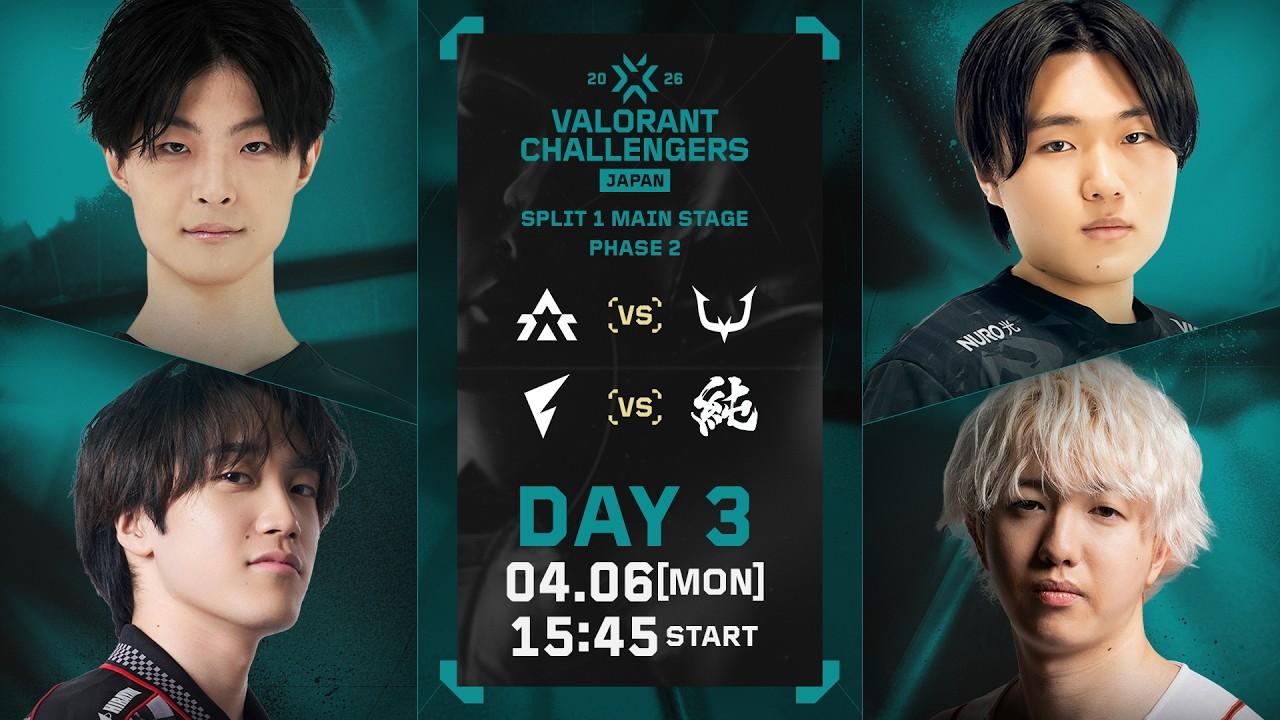 VALORANT Challengers Japan 2026 Split 1 Main Stage Phase 2 Day 3