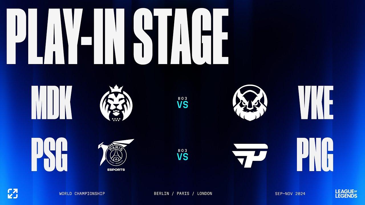 Worlds 2024 | PLAY-IN STAGE DAY 1 | MDK vs VKE - PSG vs PNG