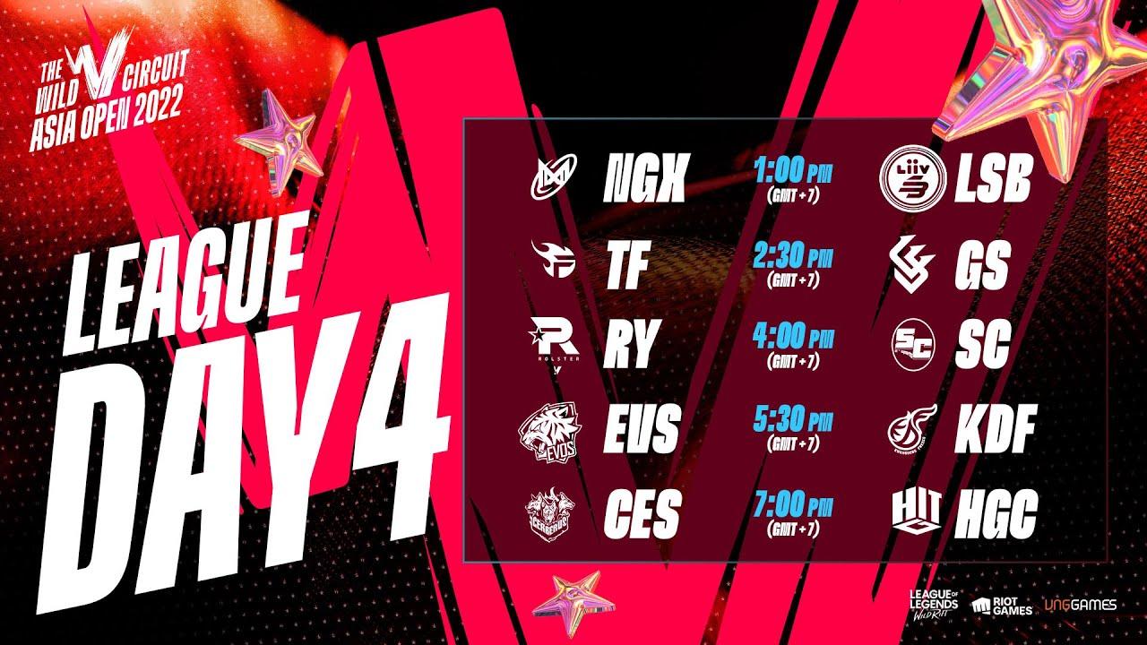 [No commentary] NGX vs LSB |TF vs GS |RY vs SC |EVS vs KDF |CES vs HGC |WCAO 2022 LEAGUE STAGE D4W1