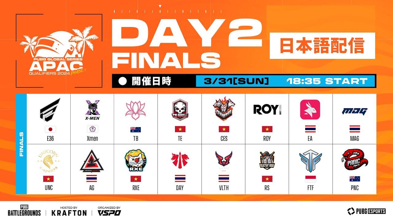 【日本語配信】PGS APAC QUALIFIERS 2024 PHASE 1 | FINALS DAY 2