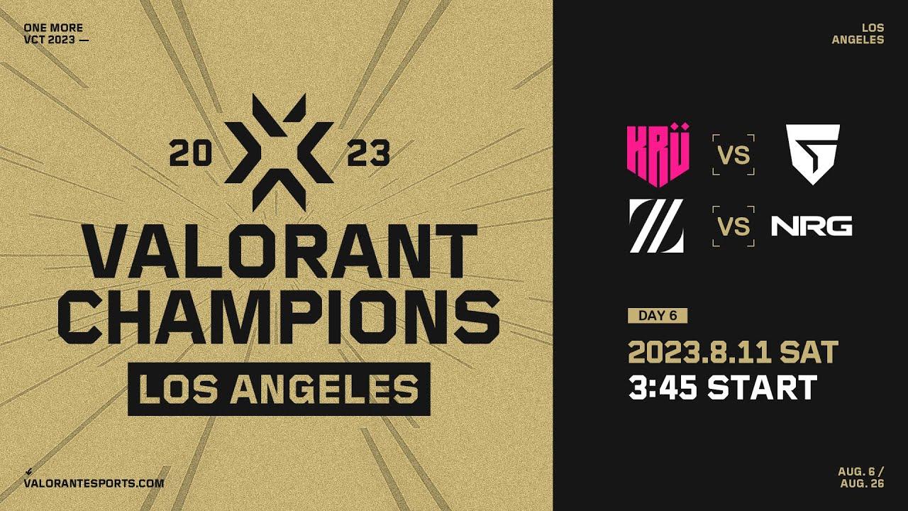KRÜ vs. GIA / ZETA vs. NRG — VALORANT Champions — Group Day 6