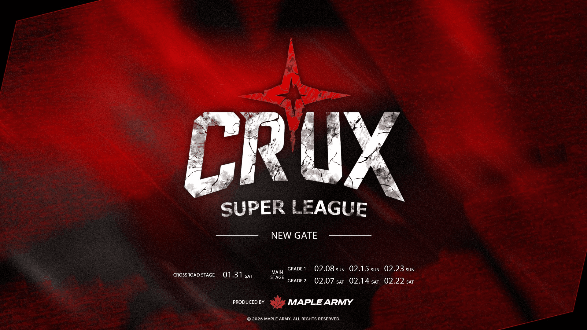 CRUX SUPER LEAGUE - NEW GATE -