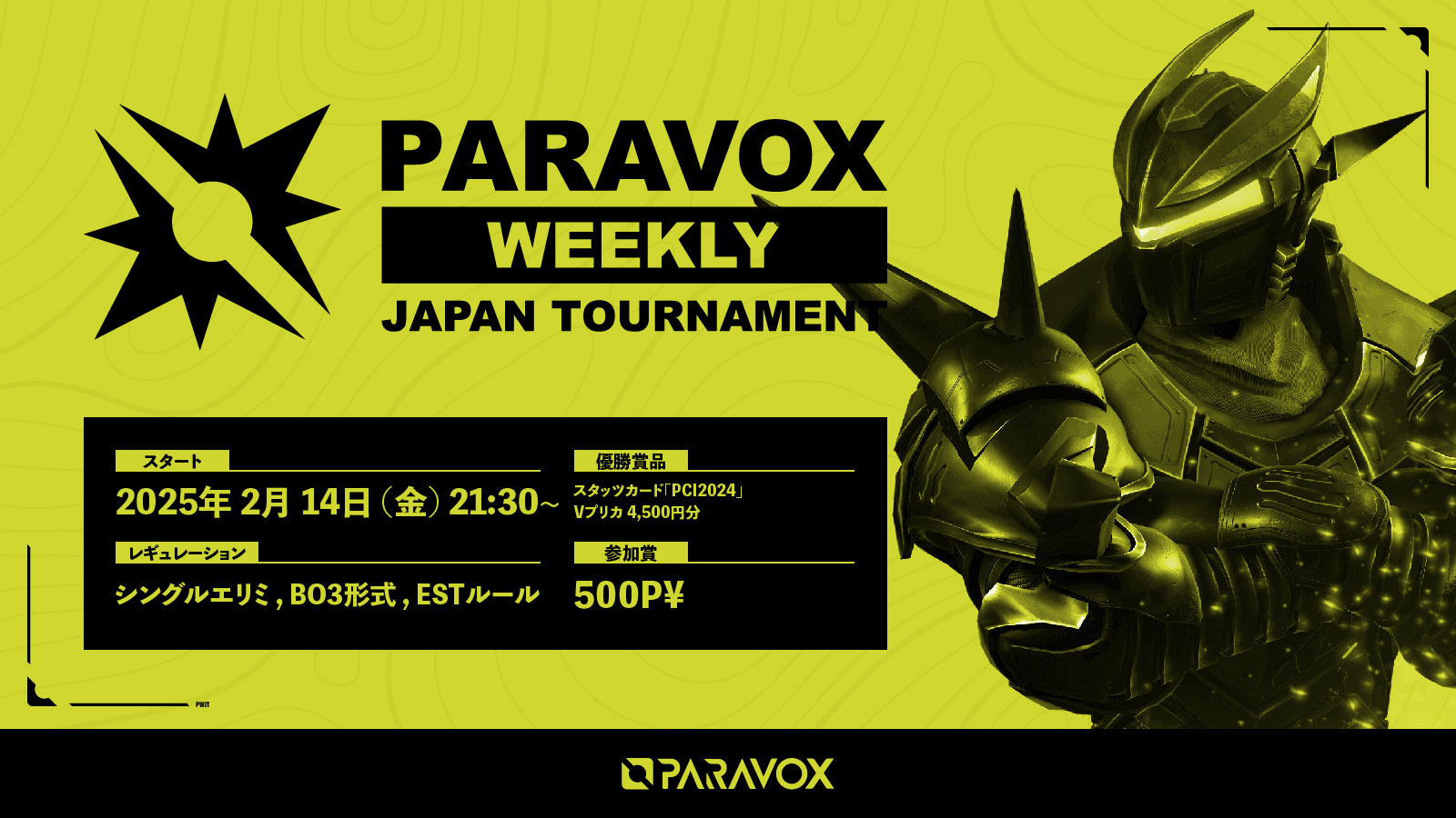 PARAVOX WEEKLY JAPAN TOURNAMENT WEEK 2 feature image