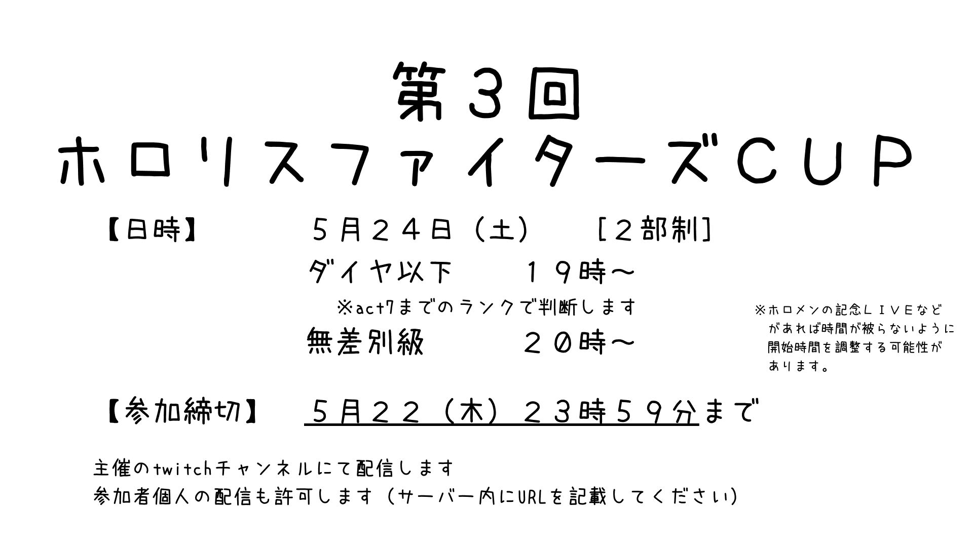 第３回ホロリスファイターズCUP feature image