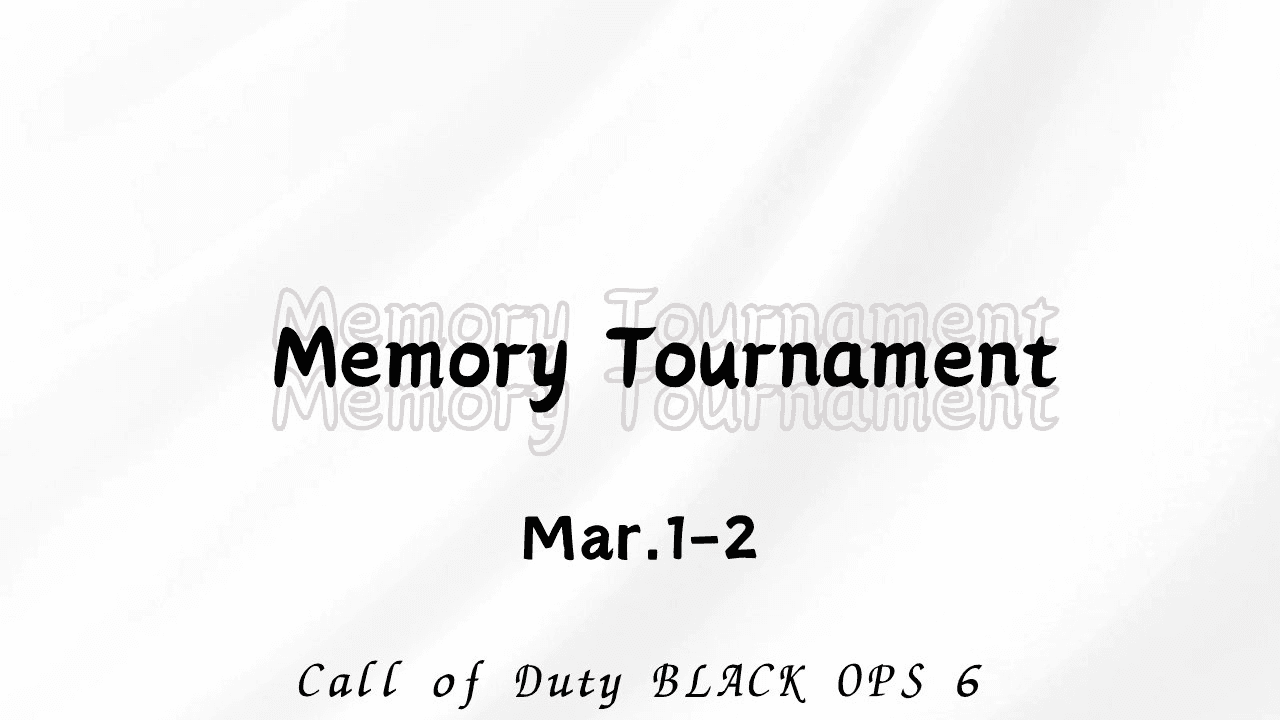 Memory Tournamentの見出し画像