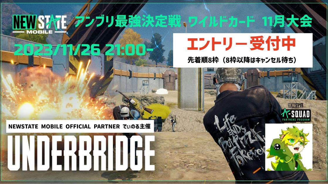 UNDERBRIDGEトーナメント ワイルドカード11月大会の見出し画像