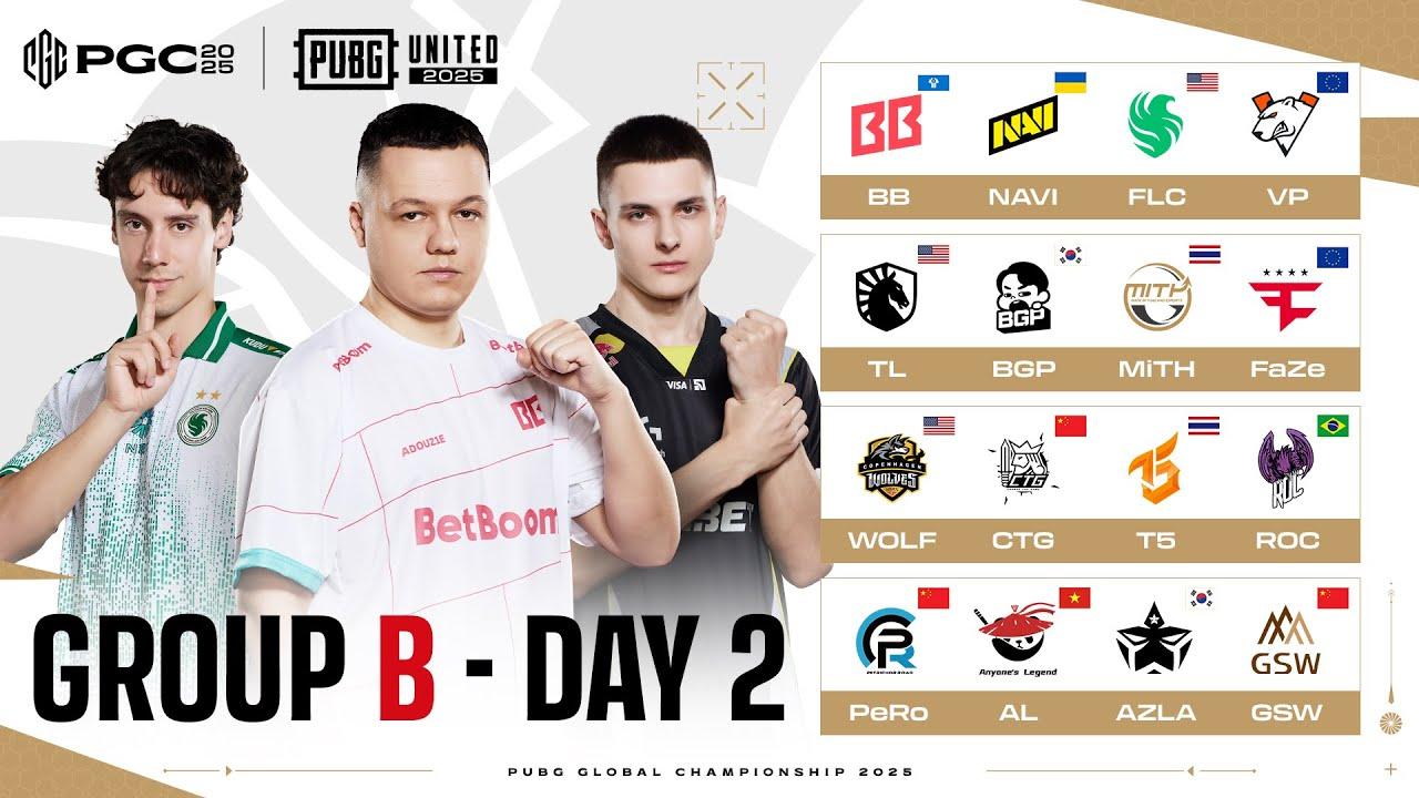 【日本語配信】PUBG Global Championship 2025 グループステージ B グループ DAY 2
