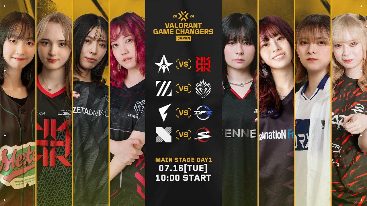 VALORANT Game Changers Japan 2024 Split 2 Main Stage Day 1