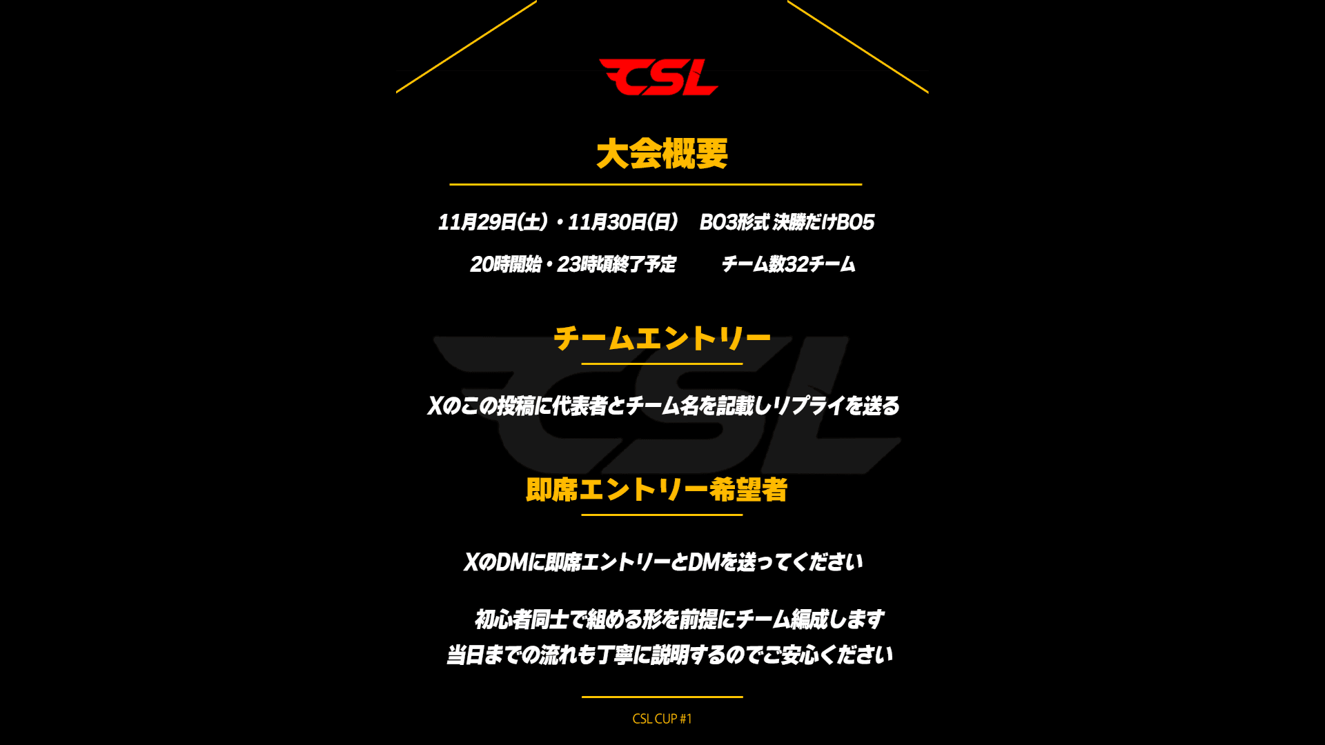 CSL CUP #1